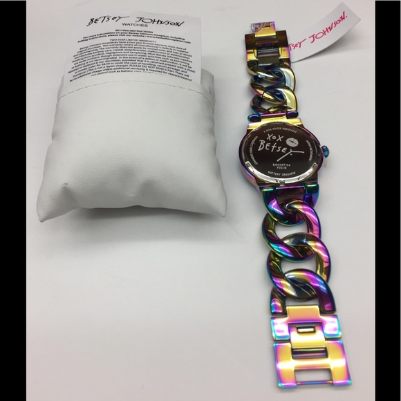 Betsey Johnson 🌈 Rainbow Iridescent Analog Watch - Picture 8 of 8